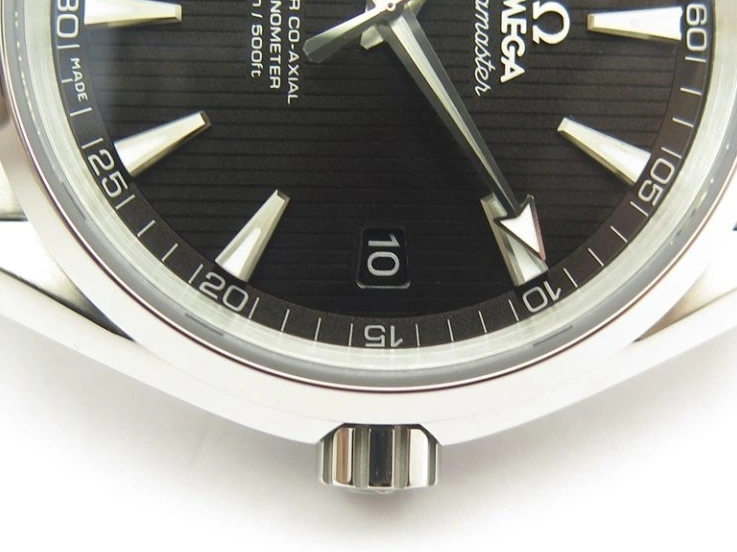 0312 Aqua Terra 150M SS VSF 1:1 Best Edition Black Textured Dial Silver Markers On SS Bracelet A8500 Super Clone Chic 8062